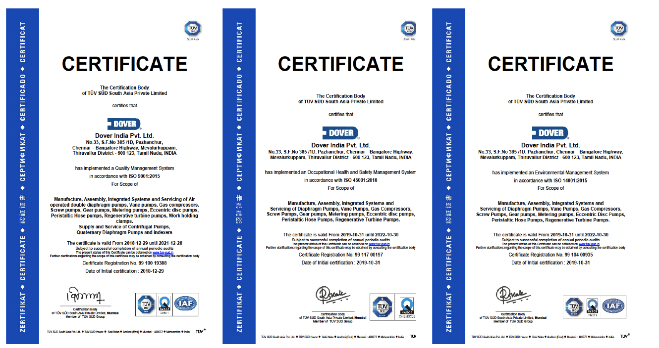 Certifications